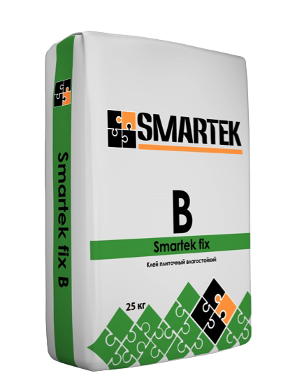 Клей для плитки и керамогранита Smartek fix B
